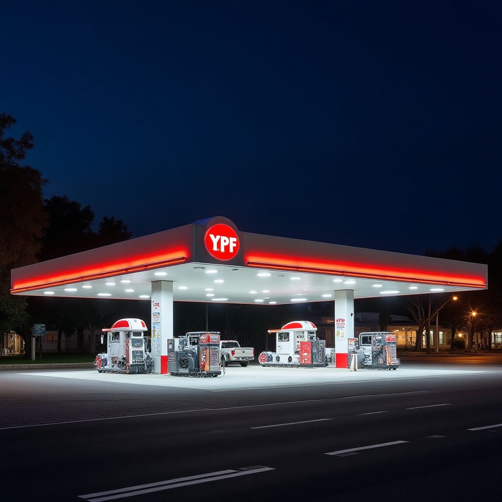 Estación YPF urbana en Buenos Aires